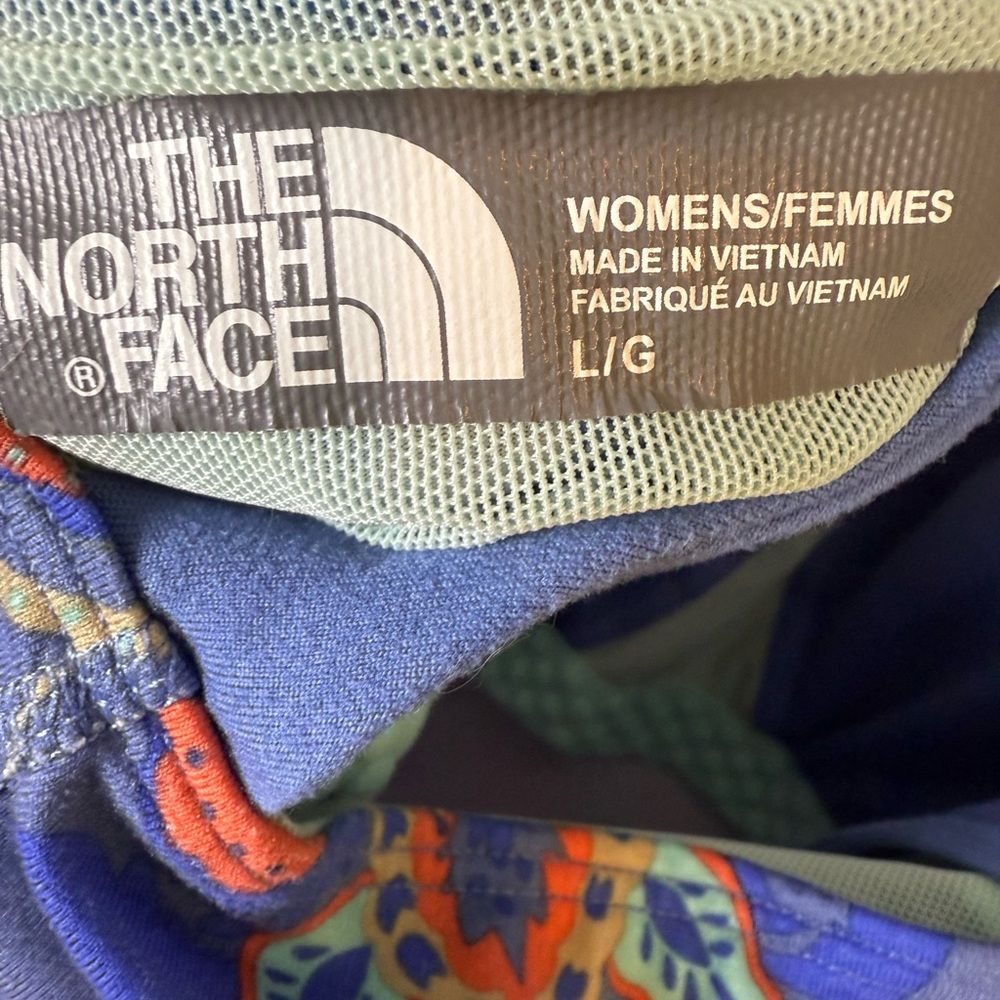 The North Face Women's Blue and Orange athleisure racer back dress large - Picture 5 of 9
